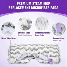 S3501 S3601 Steam Mop Replacement Pads Compatible with Shark Steam Pocket Mops S3501 S3601 S3550 S3801 S3901 S3601D S3801CO S3901D S3455K S2902 SE450,