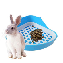Rabbit Toilet Litter Tray,Small Animal Toilet Corner Potty, Pet Litter Trays Corner for Rabbit, Hamster ()
