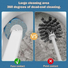 (12PCS Ocean Brush Heads) 18X Disposable Toilet Brush Set with Refill - Efficient Toilet Bowl Cleaning System