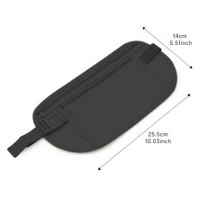 Schlanke Laufgürtel-Hüfttasche für Outdoor-Sportarten Black