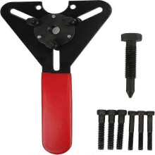 Air Conditioning Compressor Clutch Removal Tool Set, Dual-Purpose Wrench with Puller, Black Metal Red Handle, for R134A A/C Maintenance