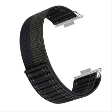 Stylisches Nylon-Loop-Armband mit Wellenmuster für Huawei Watch Fit 4 Pro Black