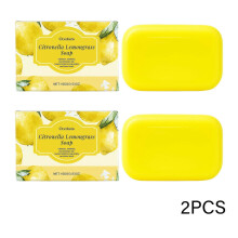 Citronella Lemongrass Soap 2 Bars, 100g Each, Moisturizing and Nourishing Face and Body Cleansing Bar for Daily Use