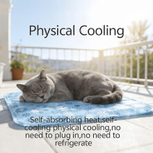 Pet Cooling Pad with Snowflake Pattern, Breathable Self-Cooling Gel Mat for Dogs Cats, Summer Cooling Bed