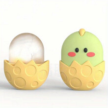 Silicone Ice Face Roller Set, Cartoon Chick and Eggshell Ice Ball for Eye Puffiness, Soothing Facial Massage Tool, Cute Skincare Gift