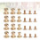 72pcs DIY Hardware Accessories Pacifier Nail Monk Head Nail Set 3