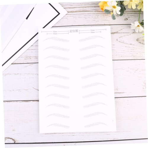 6sheets Artificial Eyebrow Patch Eyebrow Sticker Kit Realistic Hair Simulation Easy to Apply 1