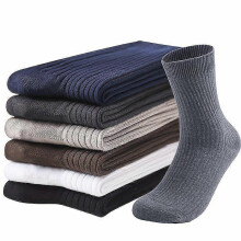 Men's Solid Color Mid Crew Socks, Moisture Wicking Breathable All Season Socks for Business and Sports, 5 Pairs