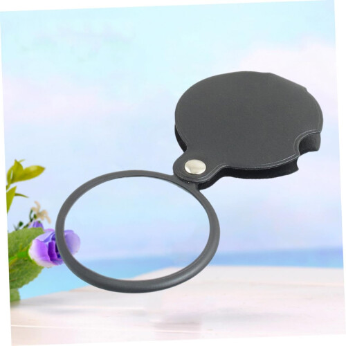 6pcs Foldable Magnifying Glasses Handheld Reading Magnifier Set Portable Leather Magnifier 2