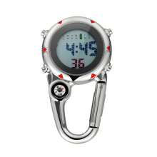 Outdoor Hiking Watch Clip on Carabiner Watch with Alarm Clispeed 1Pcs