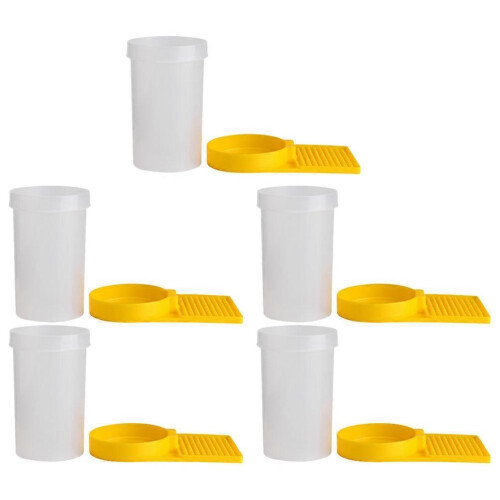 Bee Feeder Plastic Water Feeding Cups Tool 5Pcs Durable Beekeeping Kit
