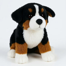 Realistic Bernese Mountain Dog Plush Toy, Ultra-Soft Lifelike Puppy Stuffed Animal, Cuddly Plush Doll for Kids and Adults, Birthday Gift Room Decor