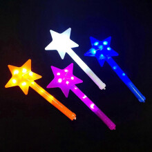 (White) Led Flashing Magic Wands Handheld Flash Colorful Stick Toy Birthday Gift Glowing Toy Party Celebration Supplies 10pcs Yellow