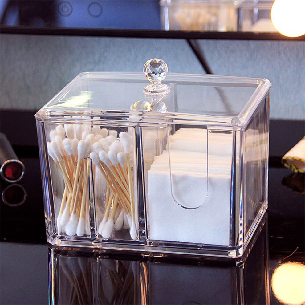 Hue-Grain Clear Plastic Organizer Box For Makeup & Small Items