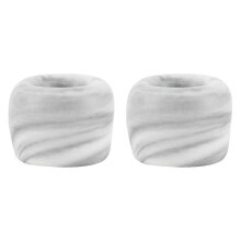 Ceramic Toothbrush Holder Marble Grain Ring Stand for Home Use 2Pcs