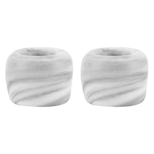 Ceramic Toothbrush Holder Marble Grain Ring Stand for Home Use 2Pcs