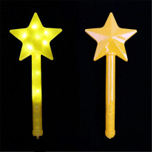 (Purple) Led Flashing Magic Wands Handheld Flash Colorful Stick Toy Birthday Gift Glowing Toy Party Celebration Supplies 10pcs Yellow