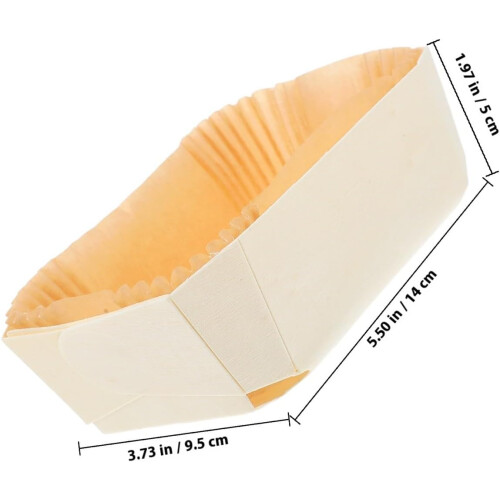 6pcs Rectangular Poplar Bread Pan Non-Stick Loaf Mold No Bottom Uniform Heat Conduction Oven Bakeware 1