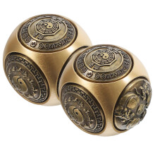 Baoding Balls for Hands In Golden Color Designed for Adults Engaging In Hand Therapy And Office Relaxation 2Pcs