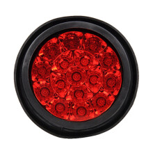 2Pcs 12V-24V 16LED Car Round Red Taillights Rear Fog Light Stop Brake Running Reverse Lamp for Truck Trailer Lorry