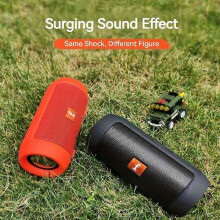 (Light Blue) Portable Wireless Speaker with T-Flash Card and USB Playback, Stereo Bass, Wireless Link, Orange Accent, Gift for Music Lovers