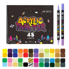 Double End Brush Tip Acrylic Marker Pen for Card Making-24