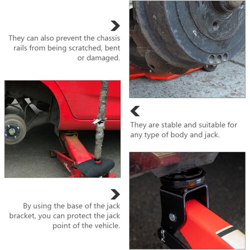 Car Rubber Jack Pad Auto Jack Pad Adapter Frame Rail Protector Black 2