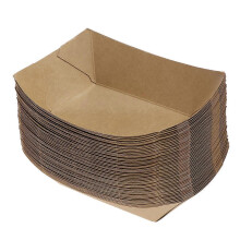 Cardboard Food Serving Boxes Toyvian Lunch Salad Carton Daily Use Light Brown Leakproof 50Pcs