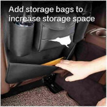 (Brown) Obbarde Car Seat Back Organizer, Car Seat Back Storage Bag Hanging Bag