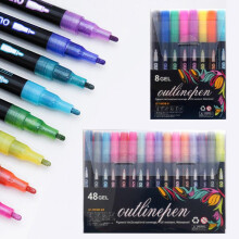 Outline Metallic Markers Pens, Squiggles Double Line Glitter Drawing Pens for Cards, Crafts, Painting, DIY Sketching – 8 Colors, Compatible with