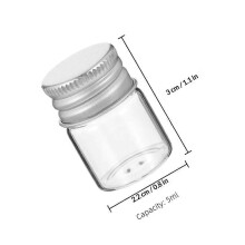 Small Glass Bottles Transparent Glass Jars for Storage 24Pcs with Lid