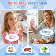 Video Walkie Talkie for Kids - 2 Pack Rechargeable Kids Walkie Talkies Long Range Radios, Camera Facetime Walkie Talkie, Easter Birthday Gifts for Gir