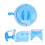 Folding Blue Beverage Dispenser with Spigot for Outdoor Use 1Set 1