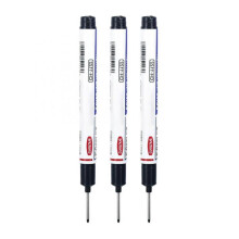 Perteenent Marker Fine Tip, 3 Pack Long Head Deep Hole Markers for Woodworking & Carpentry (5 Colors, 2ml) – Compatible with Canvas & White Surfaces