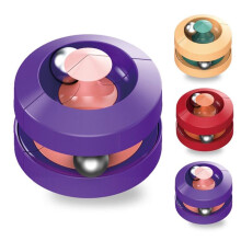 (Yellow) Metal Marble Fidget Spinner Creative Rotating Track Rolling Ball Stress Relief Toy for Adults
