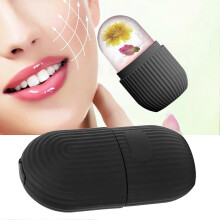 Facial Ice Roller Black Striped Silicone Ice Face Mold Reusable Cooling Skin Care Tool