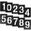 Stencil numerici in PVC, riutilizzabili, adatti per inchiostri e spray, colore nero. 1