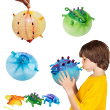 Novelty TPR Animal Inflatable Stress Ball Dinosaur Blow-up Toy Creative Decompression Bouncy Ball for Kids Party Favors