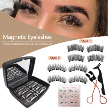 Natürlich aussehende magnetische Wimpern für einfache Anwendung