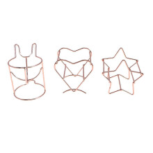 Powder Puff Rack Silica Gel Makeup Sponge Holder for Storage Use 3Pcs Rose Gold