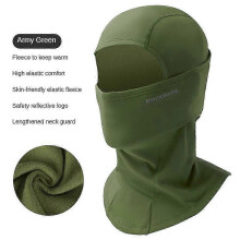 (Green) Rockbros Outdoor Cycling Windproof Face Mask Winter Thermal Balaclava Helmet Liner Cap