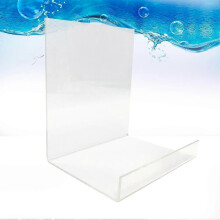 Bookends Acrylic Book Organizer for Organization 2Pcs Transparent Desk Storage Rack