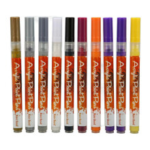 Multi Surface Craft Paint Marker Pen Set Stainless Steel Blade Durable Ergonomic Design for Fine Line Drawing And Floral Patterns
