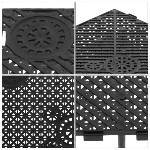 Bottom Filter Plate for Fish Tank Use 10Pcs PVC Black Splicing Filter Plate 1