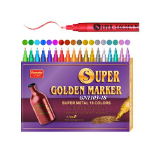 (18 Colors) (18 Colors) GN1103 Super Gold Flash Metal Marker Photo Paint H