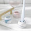 Ceramic Toothbrush Holder Marble Grain Ring Stand for Home Use 2Pcs 2