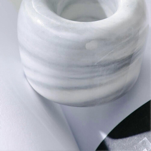 Ceramic Toothbrush Holder Marble Grain Ring Stand for Home Use 2Pcs 2