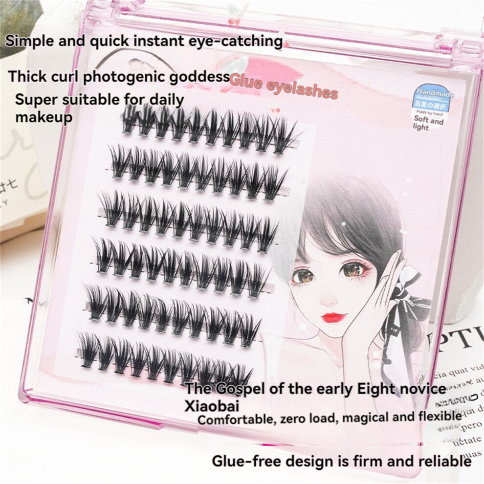 Roc-Electron Black False Lashes 7-13Mm, C/D Curl, Lightweight