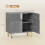 Homcom HOMCOM Storage Cabinet, Sideboard with Adjustable Shelf, Grey 3