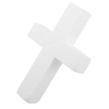 White Polystyrene Foam Cross for DIY Holy Communion Craft Decoration